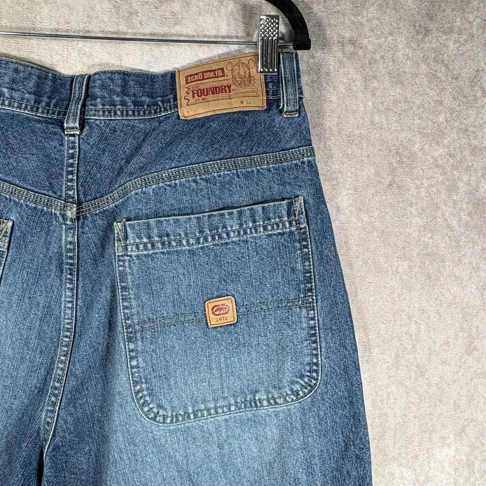 Vintage Ecko Unltd Turnpike Jorts Shorts Mens 34 Denim Bermuda Baggy Y2K Skater